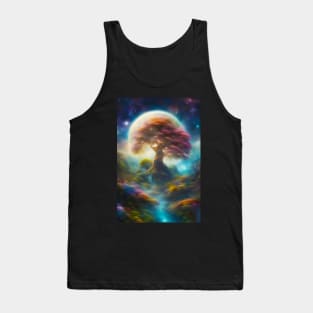 Tree With the Moon on Background Tank Top